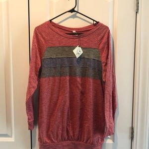Brand new striped long sleeve shirt